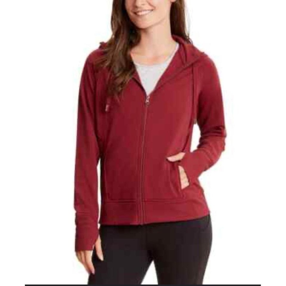 Womens NWT Danskin Athletic Drawstring Full Zip Sweatshirt Hoodie